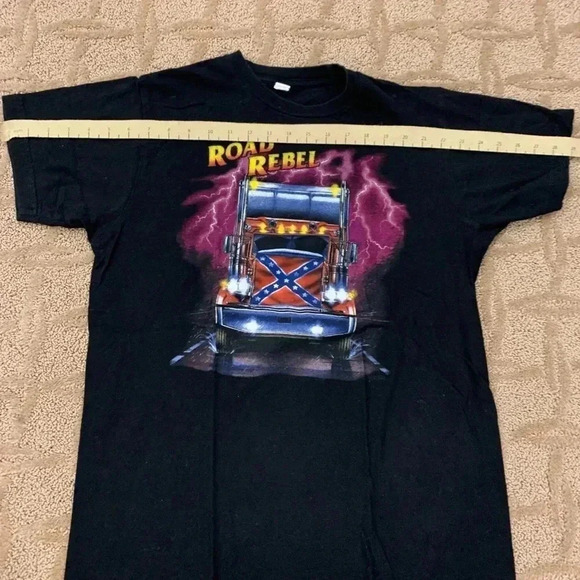 Road  Rebel Dixie Truckers T-Shirt - Picture 5 of 6